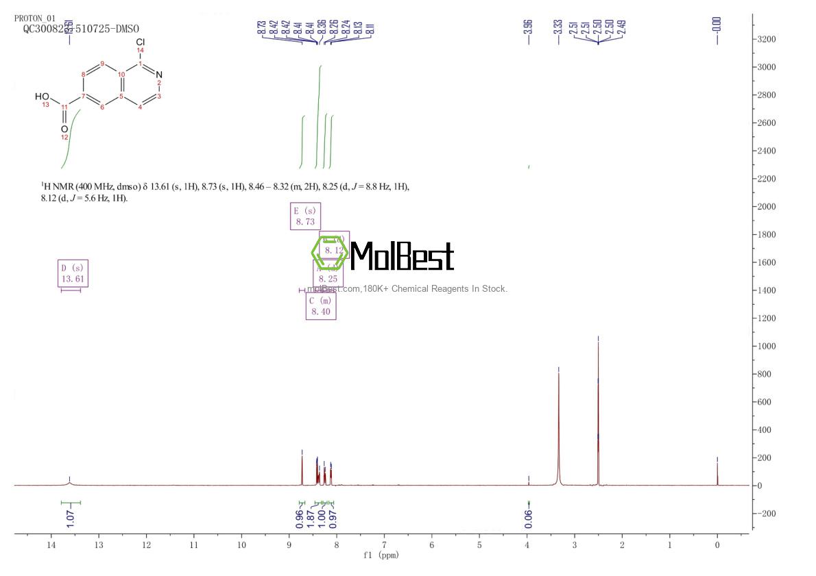 Physical sample testing spectrum (NMR) of 1256787-42-4