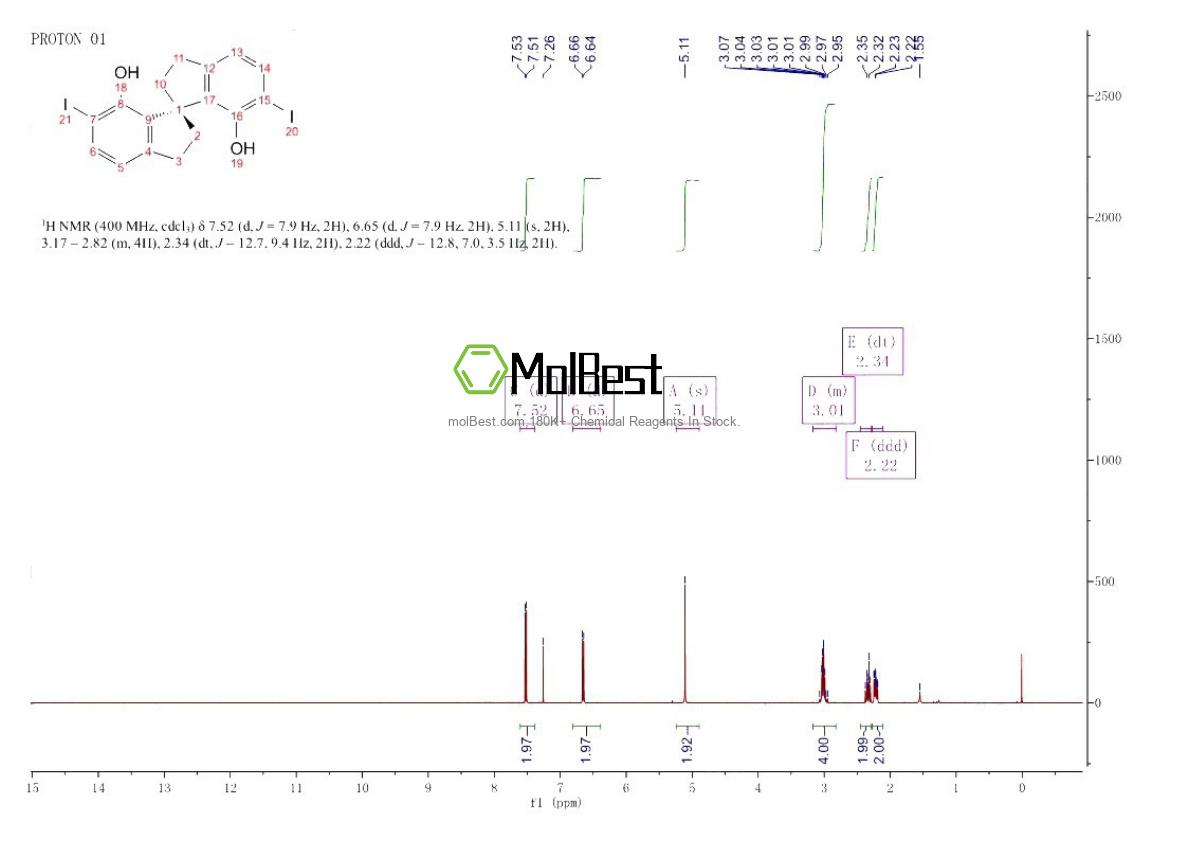 Espectro de teste de amostra física (NMR) de 1258326-97-4