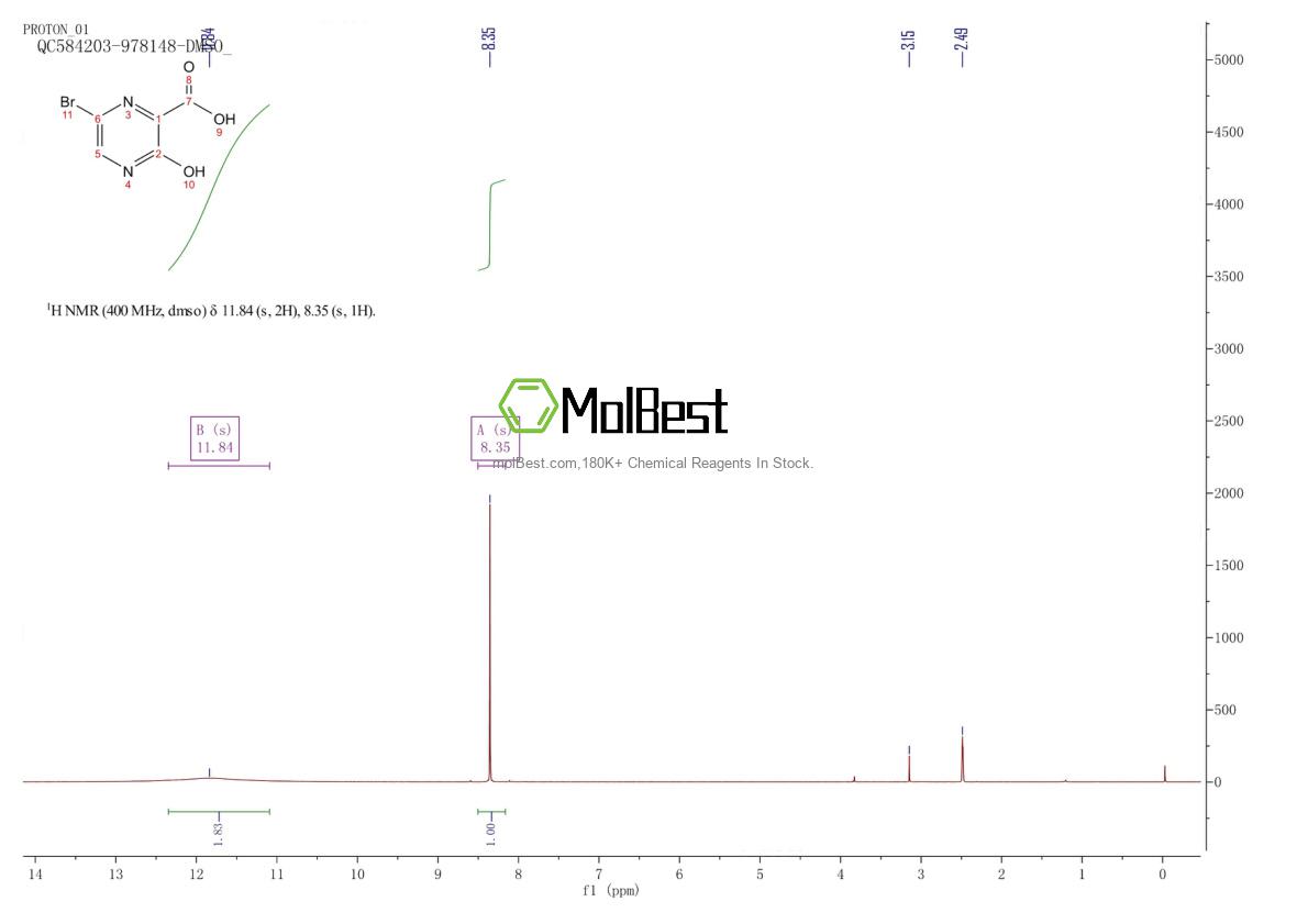 Physical sample testing spectrum (NMR) of 1260667-67-1