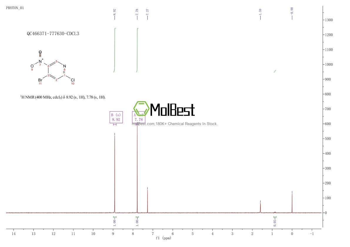 Espectro de teste de amostra física (NMR) de 1261767-18-3