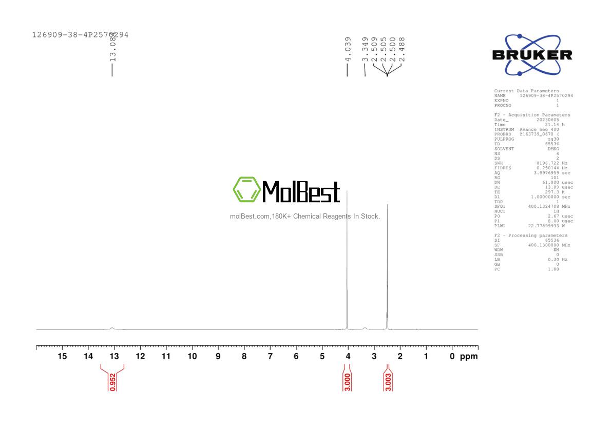 Spektrum pengujian sampel fisik (NMR) 126909-38-4
