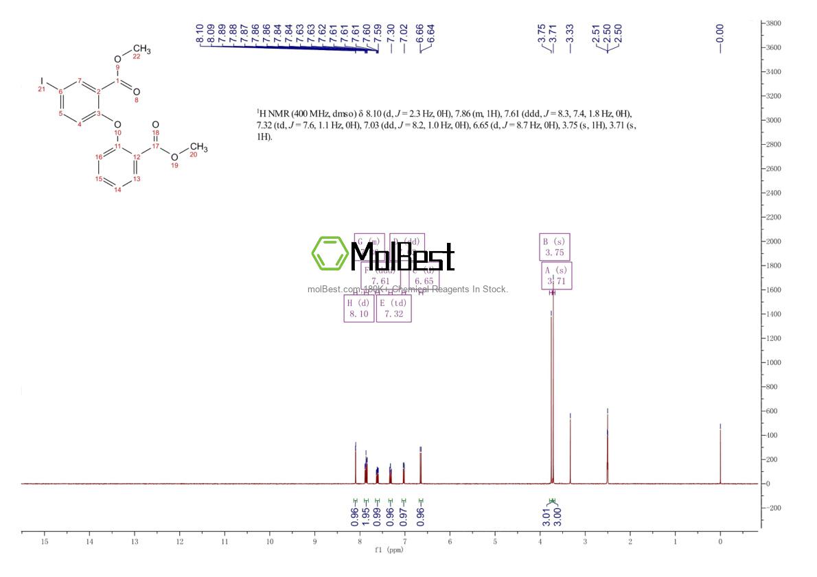 Spektrum pengujian sampel fisik (NMR) 1269461-73-5