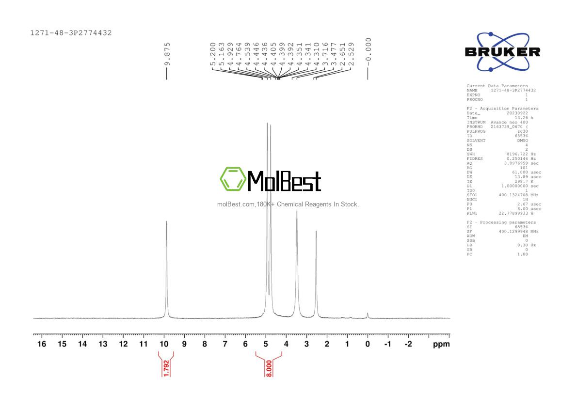 Physical sample testing spectrum (NMR) of 1271-48-3