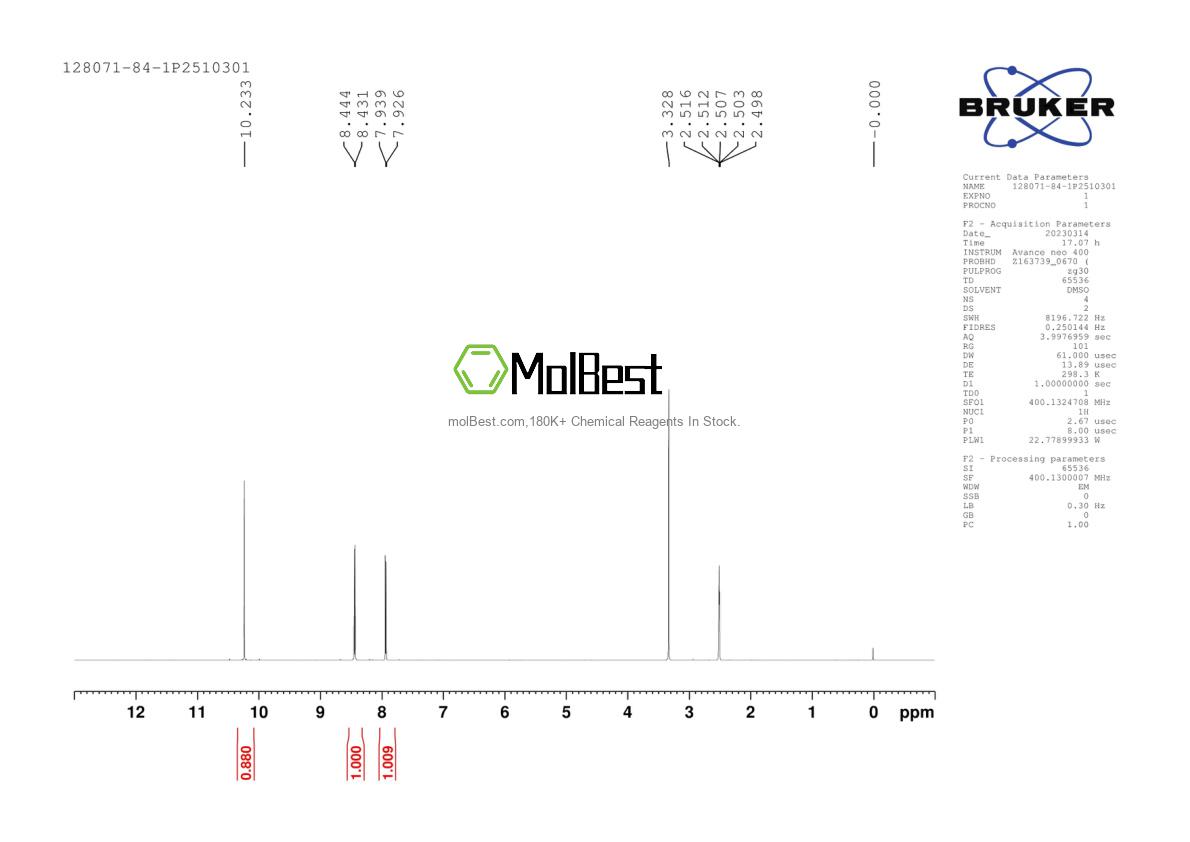 Physical sample testing spectrum (NMR) of 128071-84-1