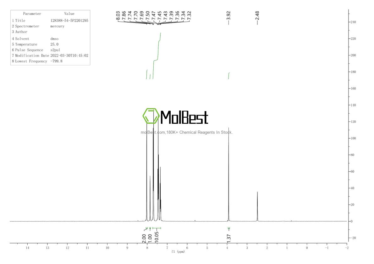Spektrum pengujian sampel fisik (NMR) 128388-54-5