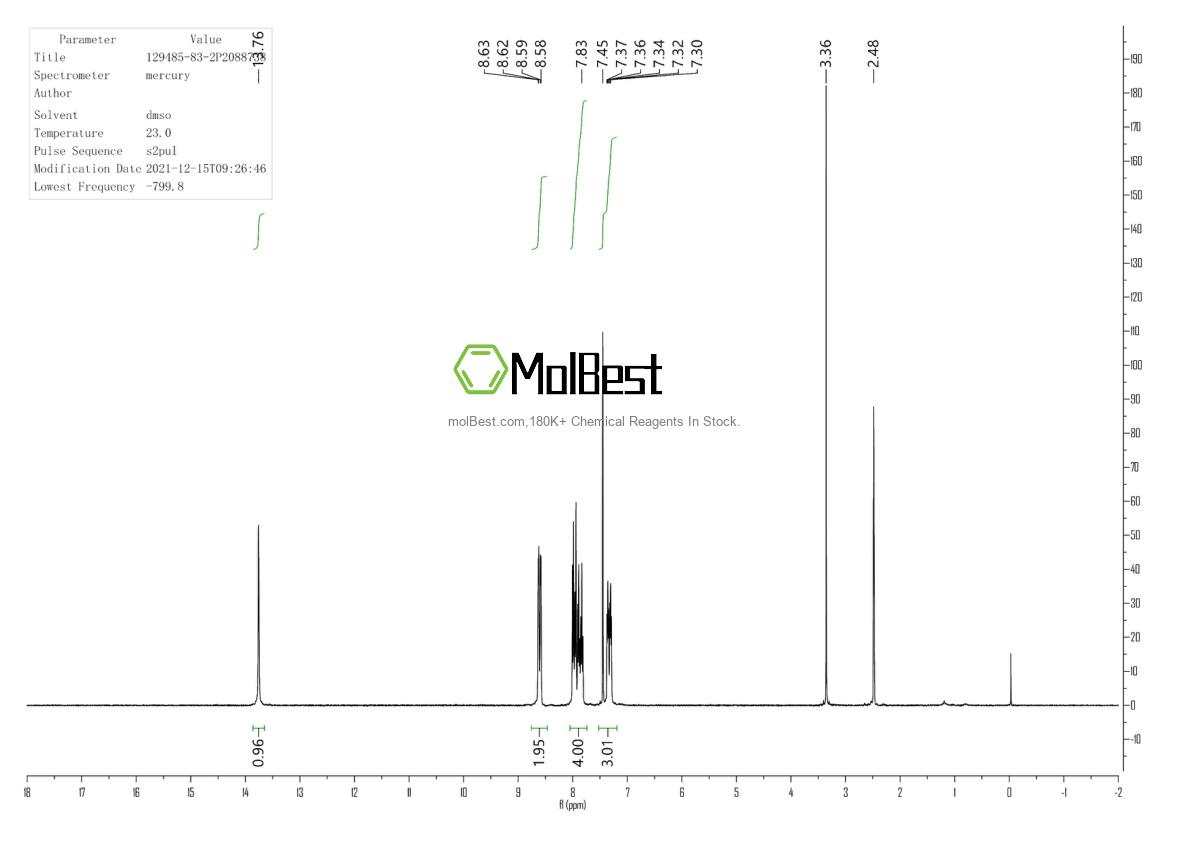 Spektrum pengujian sampel fisik (NMR) 129485-83-2