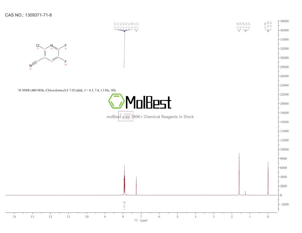 Physical sample testing spectrum (NMR) of 1309371-71-8