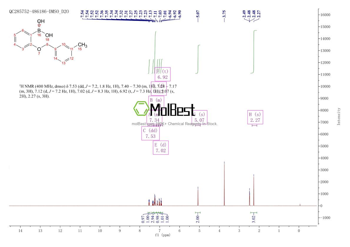Physical sample testing spectrum (NMR) of 1311163-93-5