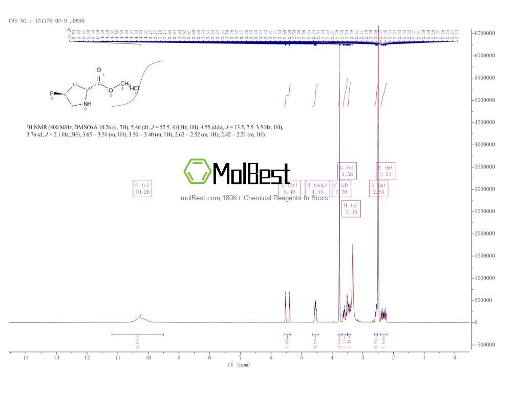 Physical sample testing spectrum (NMR) of 131176-03-9