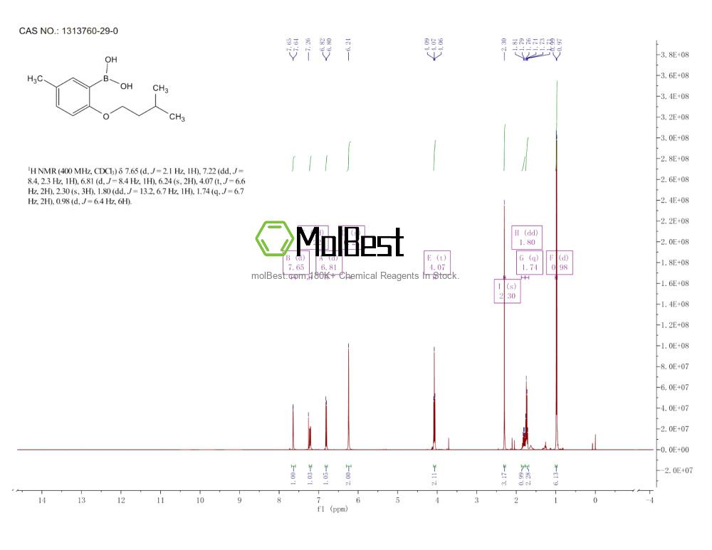 Physical sample testing spectrum (NMR) of 1313760-29-0