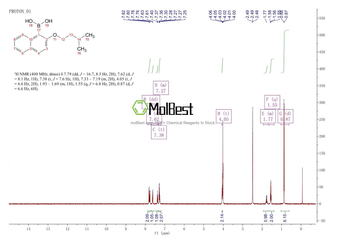 Physical sample testing spectrum (NMR) of 1313760-73-4