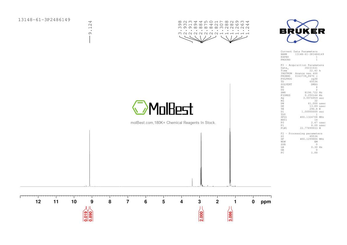 Physical sample testing spectrum (NMR) of 13148-61-3