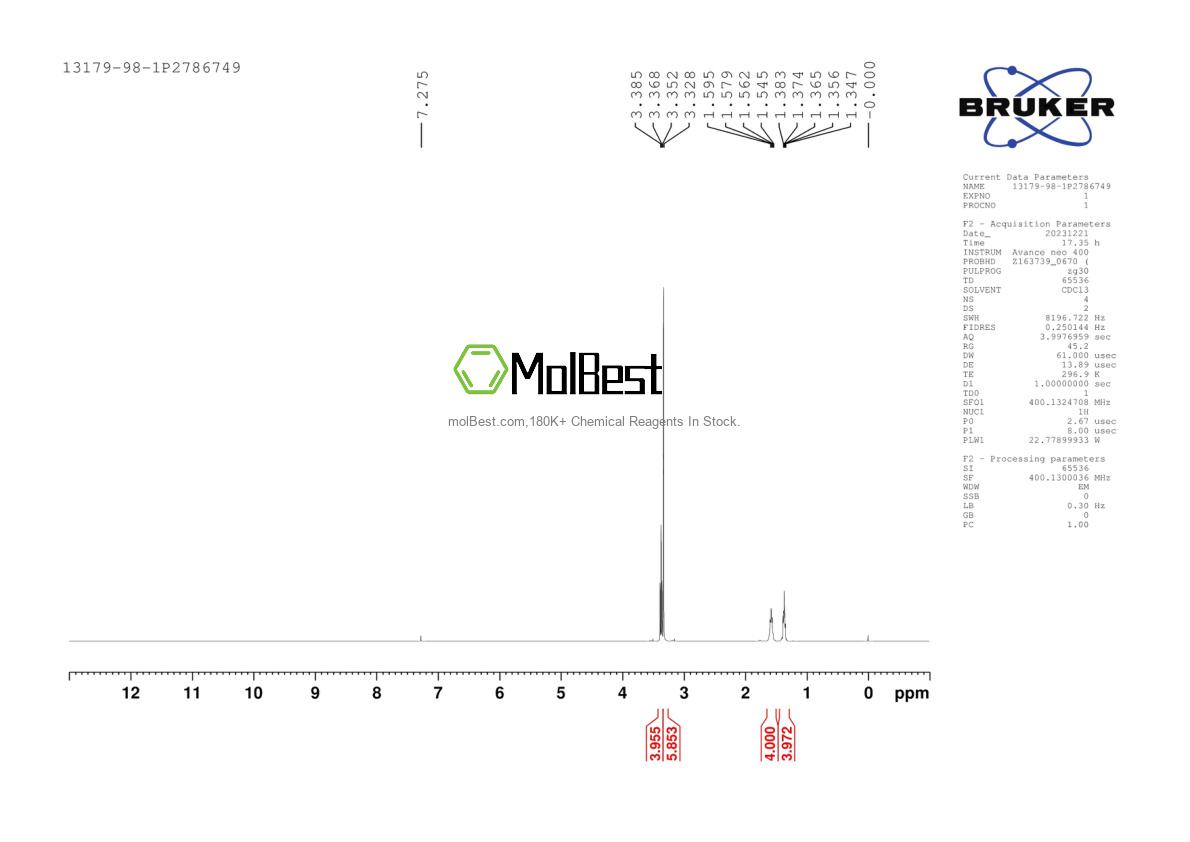 Physical sample testing spectrum (NMR) of 13179-98-1