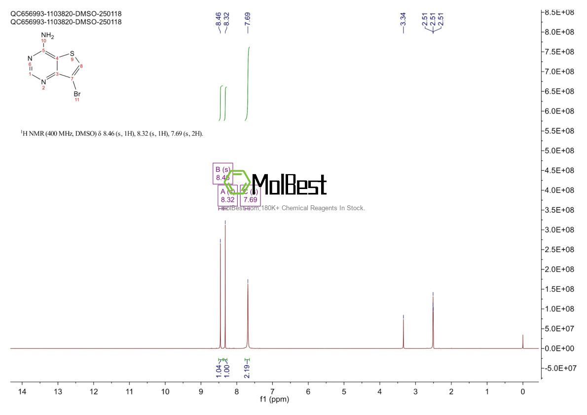 Physical sample testing spectrum (NMR) of 1318133-32-2