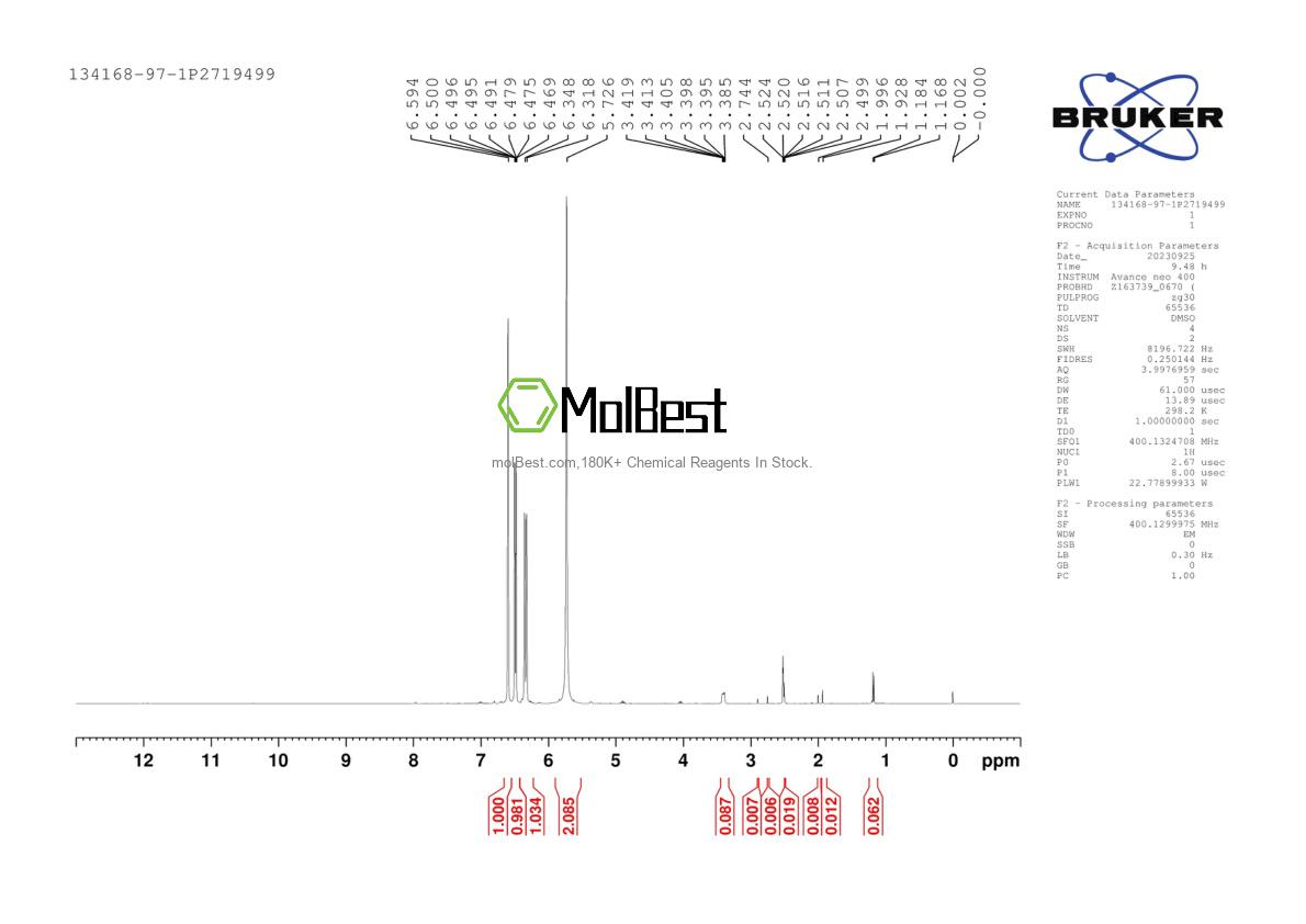 Physical sample testing spectrum (NMR) of 134168-97-1