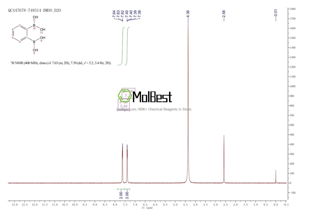 Spektrum pengujian sampel fisik (NMR) 13506-83-7