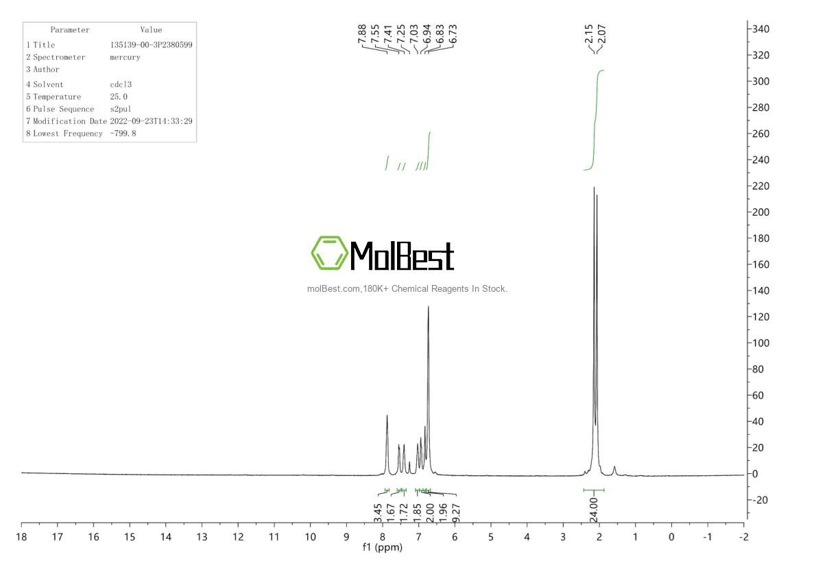 Spektrum pengujian sampel fisik (NMR) 135139-00-3