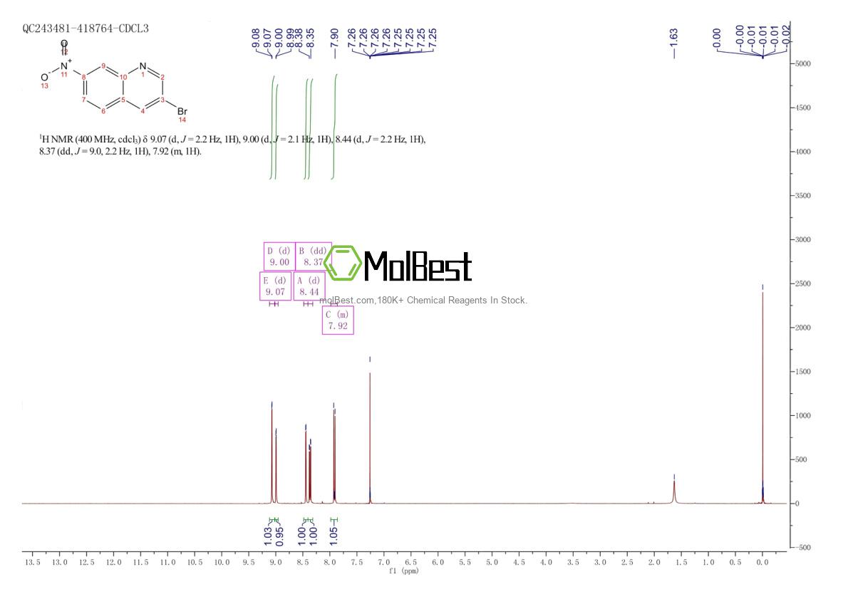 Espectro de teste de amostra física (NMR) de 1354221-07-0