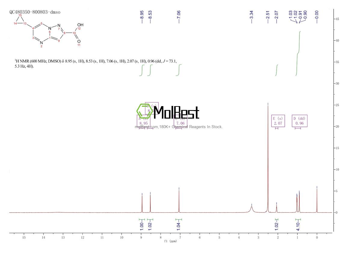 Physical sample testing spectrum (NMR) of 1369088-80-1