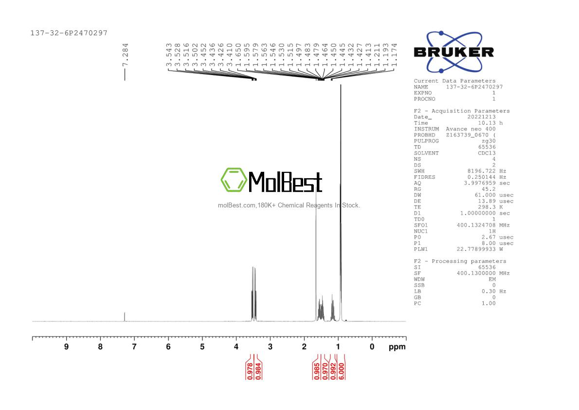 Physical sample testing spectrum (NMR) of 137-32-6