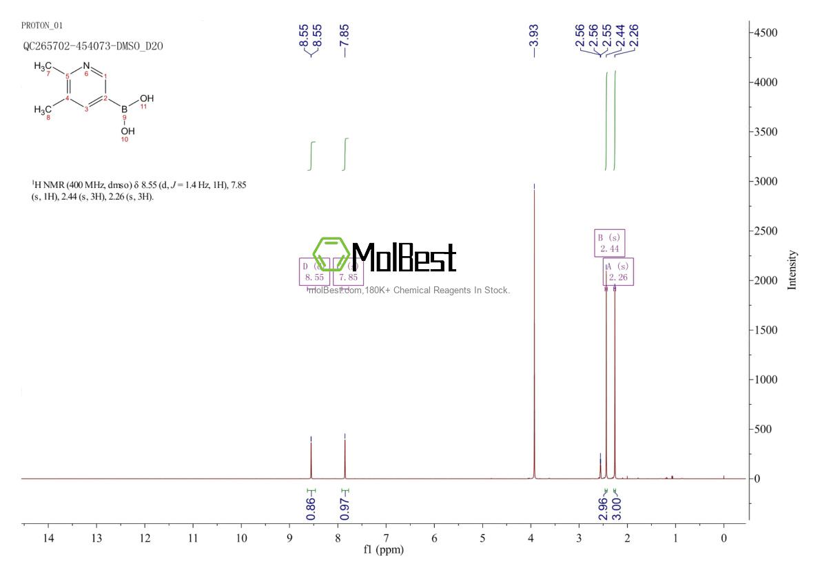 Physical sample testing spectrum (NMR) of 1370042-41-3