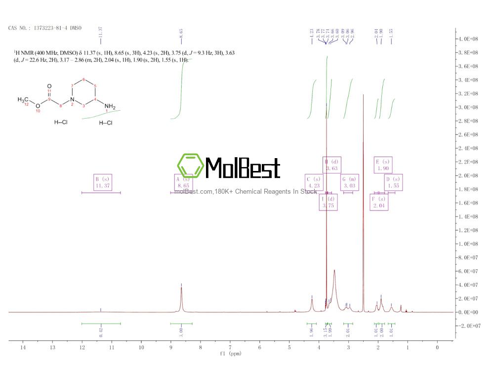 Physical sample testing spectrum (NMR) of 1373223-81-4