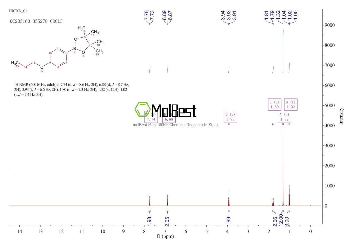 Physical sample testing spectrum (NMR) of 1374430-02-0
