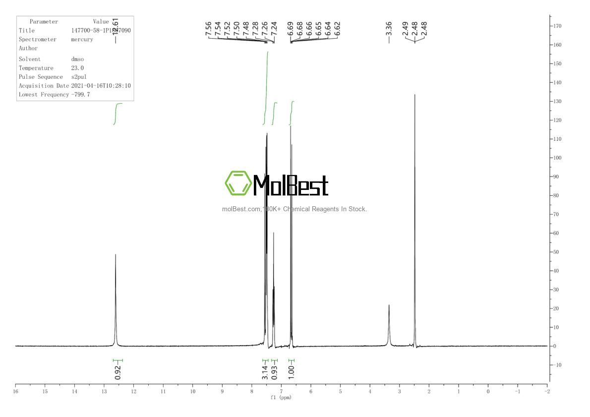 Physical sample testing spectrum (NMR) of 138343-77-8