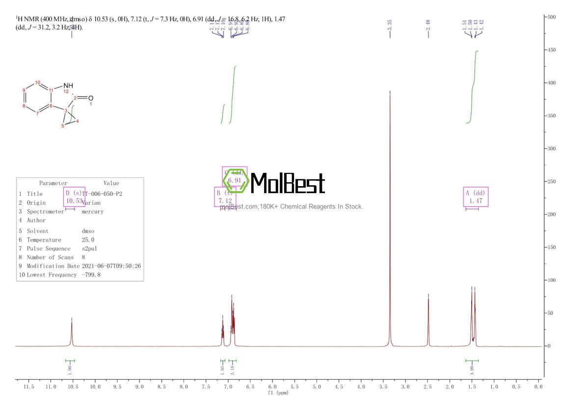 Physical sample testing spectrum (NMR) of 13861-75-1