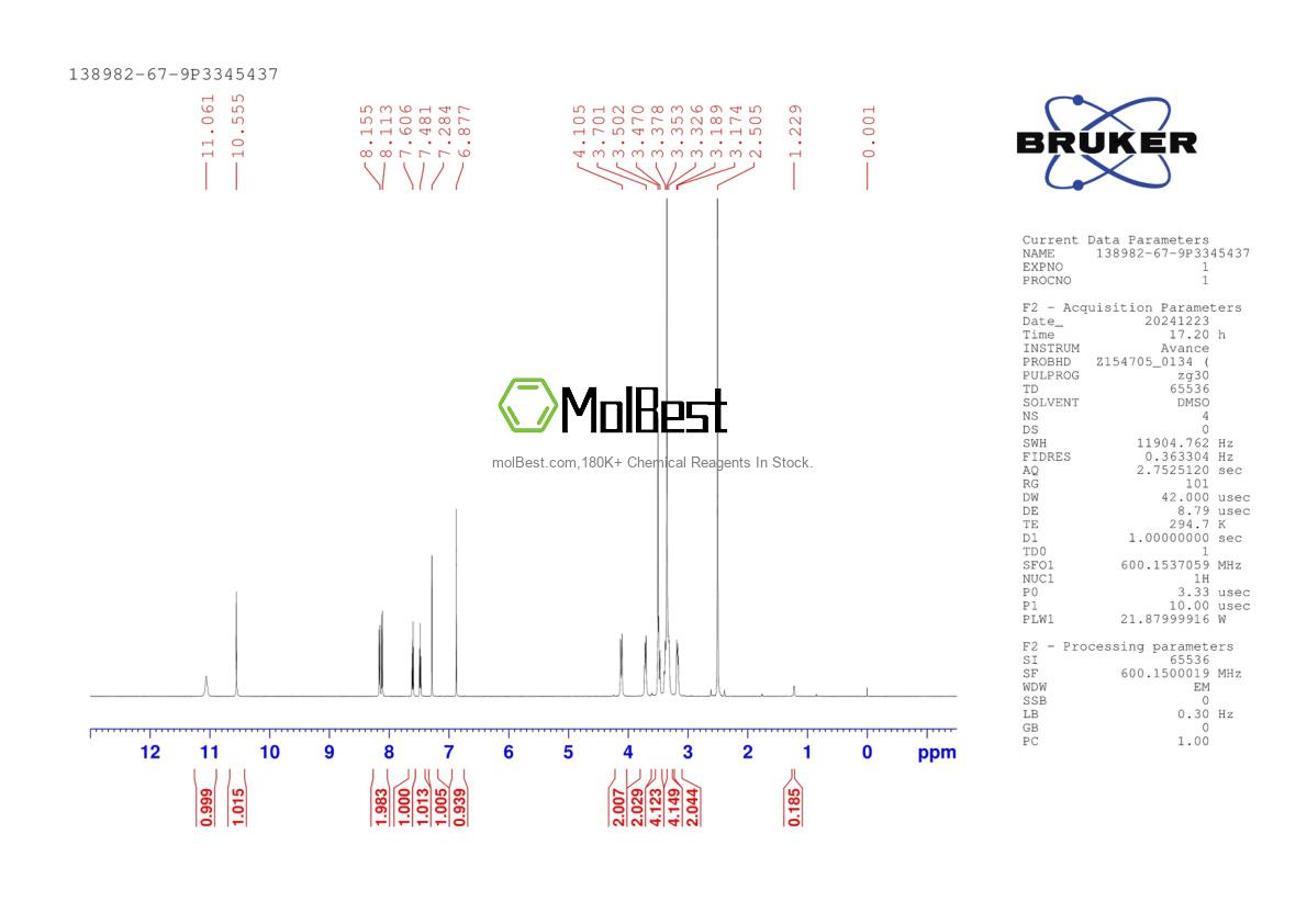 138982-67-9 fiziksel numune test spektrumu (NMR)