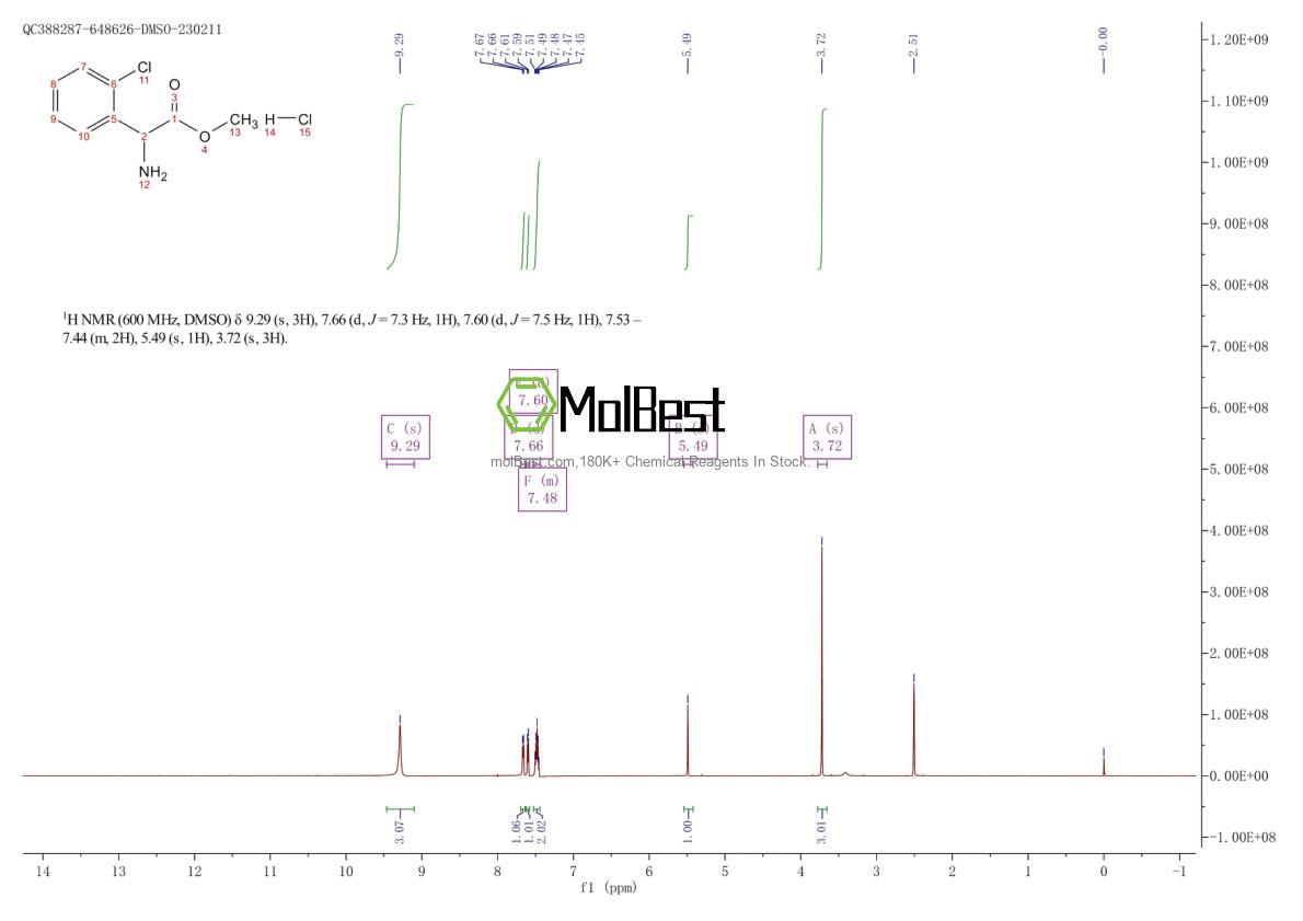 Physical sample testing spectrum (NMR) of 141109-17-3