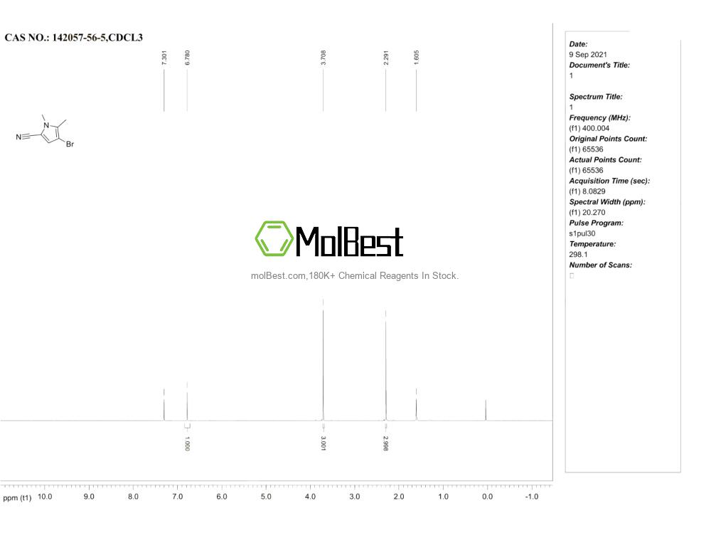 Espectro de teste de amostra física (NMR) de 142057-56-5