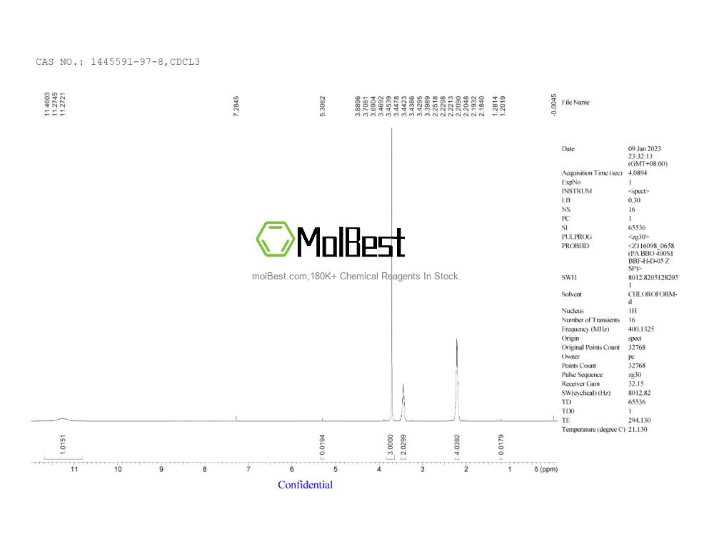 1445591-97-8 fiziksel numune test spektrumu (NMR)