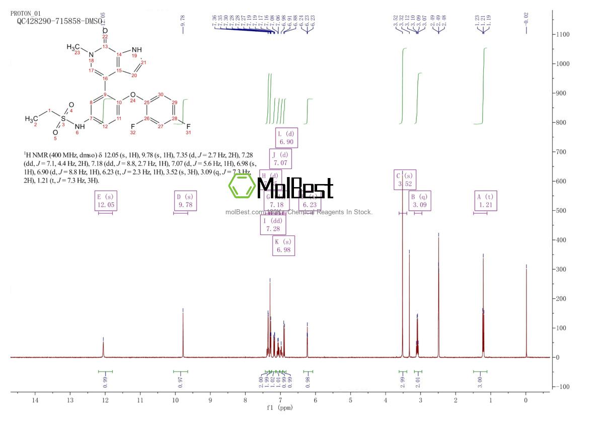 1445993-26-9 fiziksel numune test spektrumu (NMR)