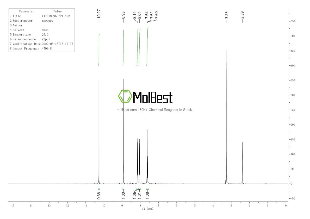 Spektrum pengujian sampel fisik (NMR) 144918-96-7