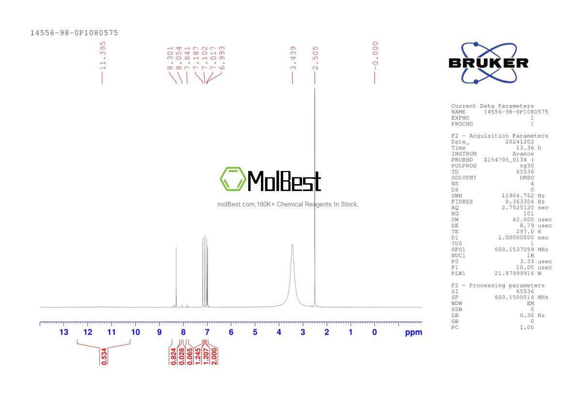 Physical sample testing spectrum (NMR) of 14556-98-0