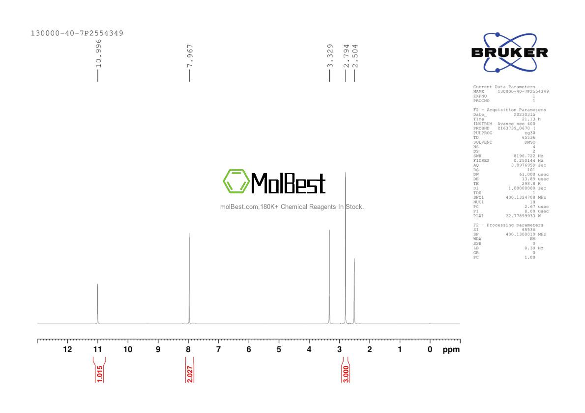 Physical sample testing spectrum (NMR) of 1462-37-9