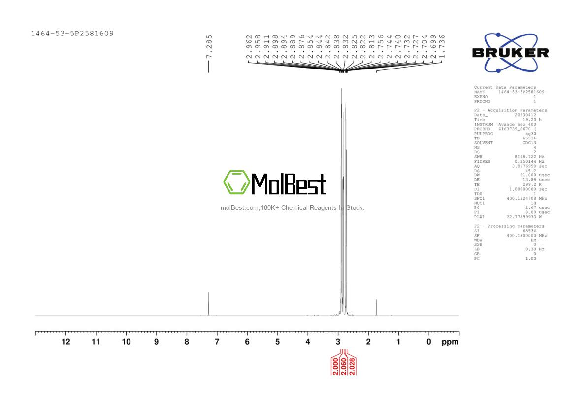 1464-53-5 fiziksel numune test spektrumu (NMR)