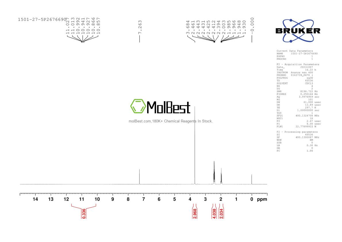 Physical sample testing spectrum (NMR) of 1501-27-5