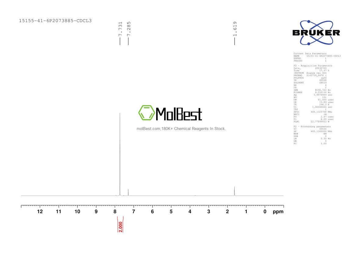 Physical sample testing spectrum (NMR) of 15155-41-6