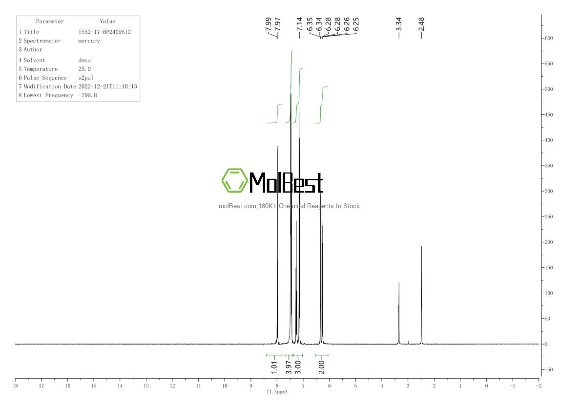 1552-17-6 fiziksel numune test spektrumu (NMR)