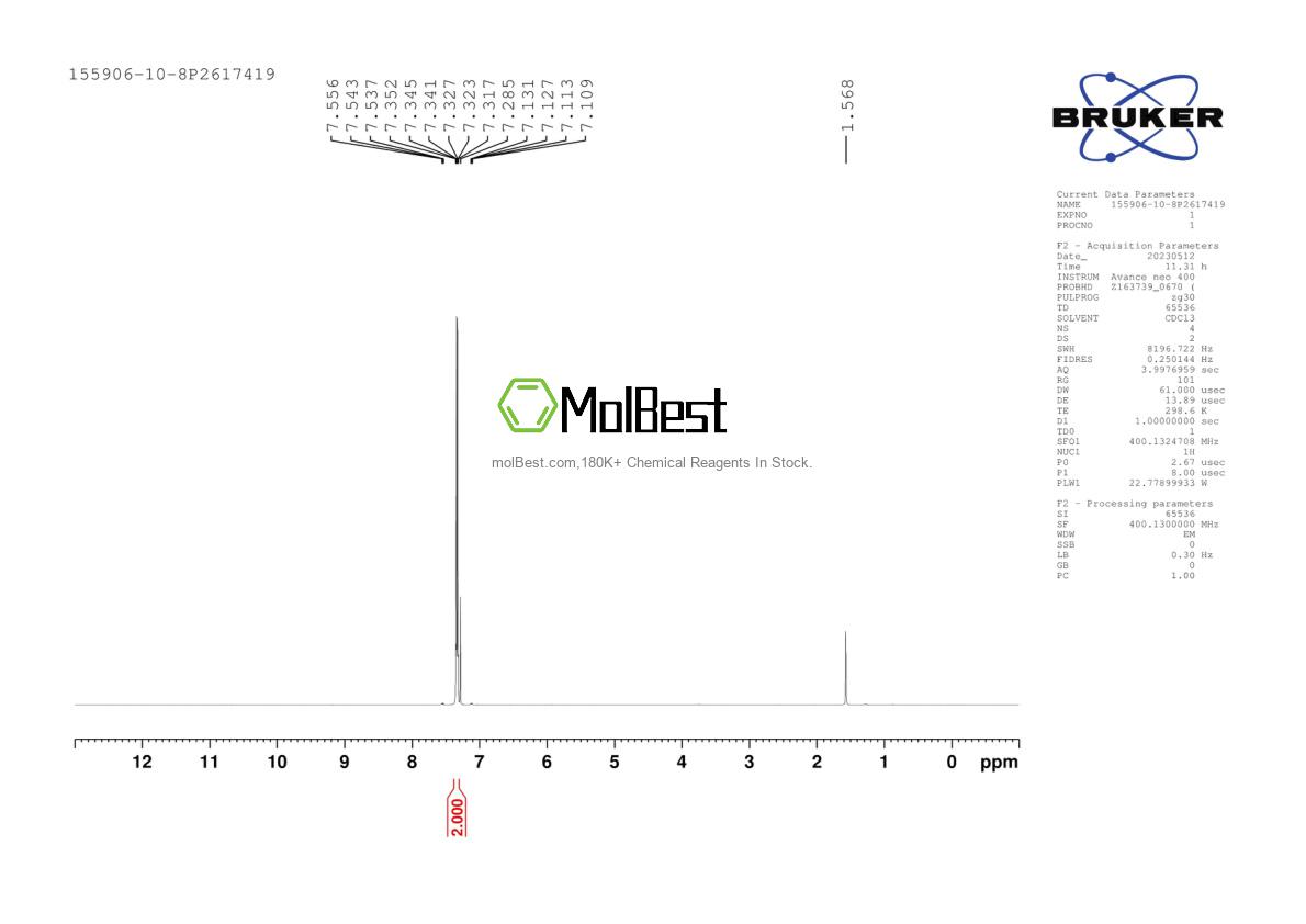Physical sample testing spectrum (NMR) of 155906-10-8
