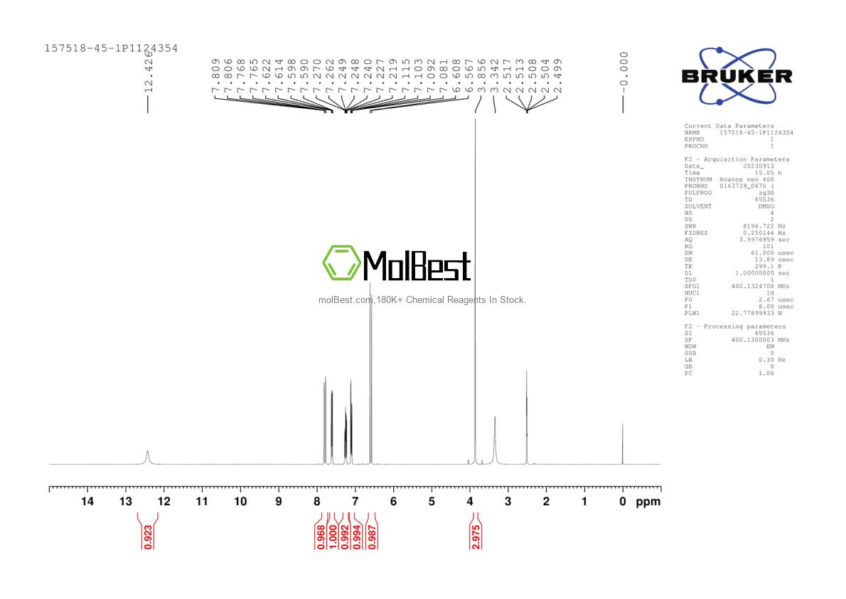 Physical sample testing spectrum (NMR) of 157518-45-1