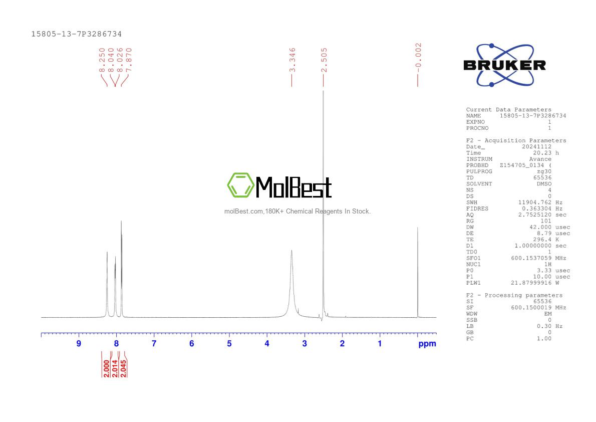 Physical sample testing spectrum (NMR) of 15805-13-7
