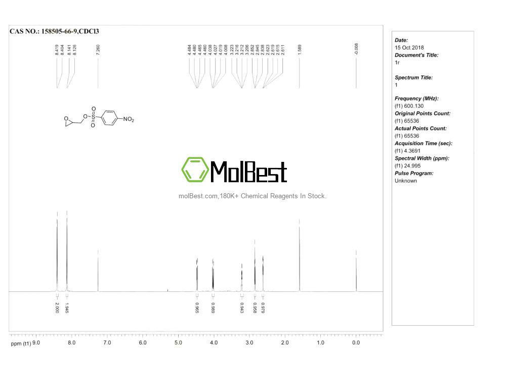 Spektrum pengujian sampel fisik (NMR) 158505-66-9