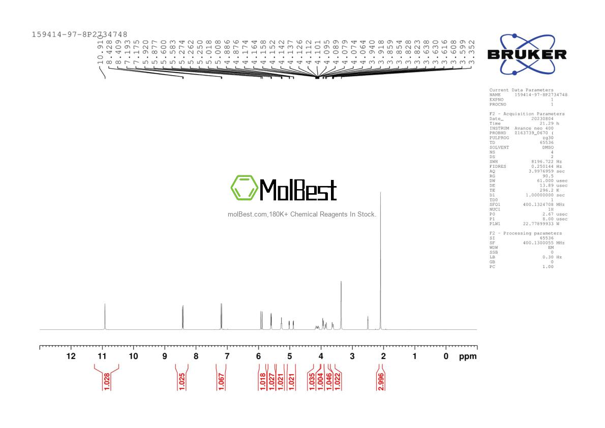 159414-97-8 fiziksel numune test spektrumu (NMR)