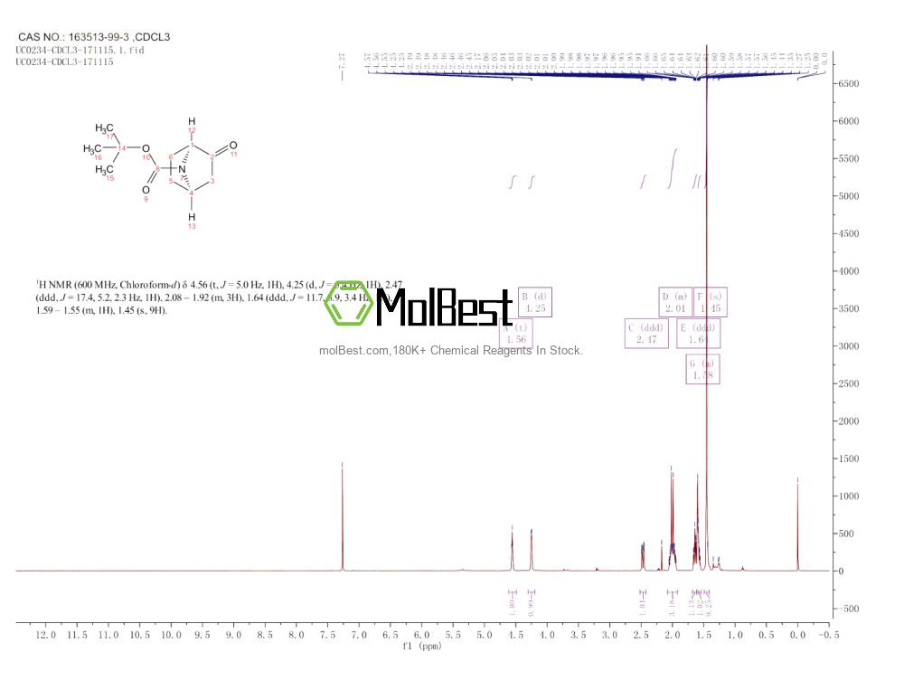 Physical sample testing spectrum (NMR) of 163513-99-3