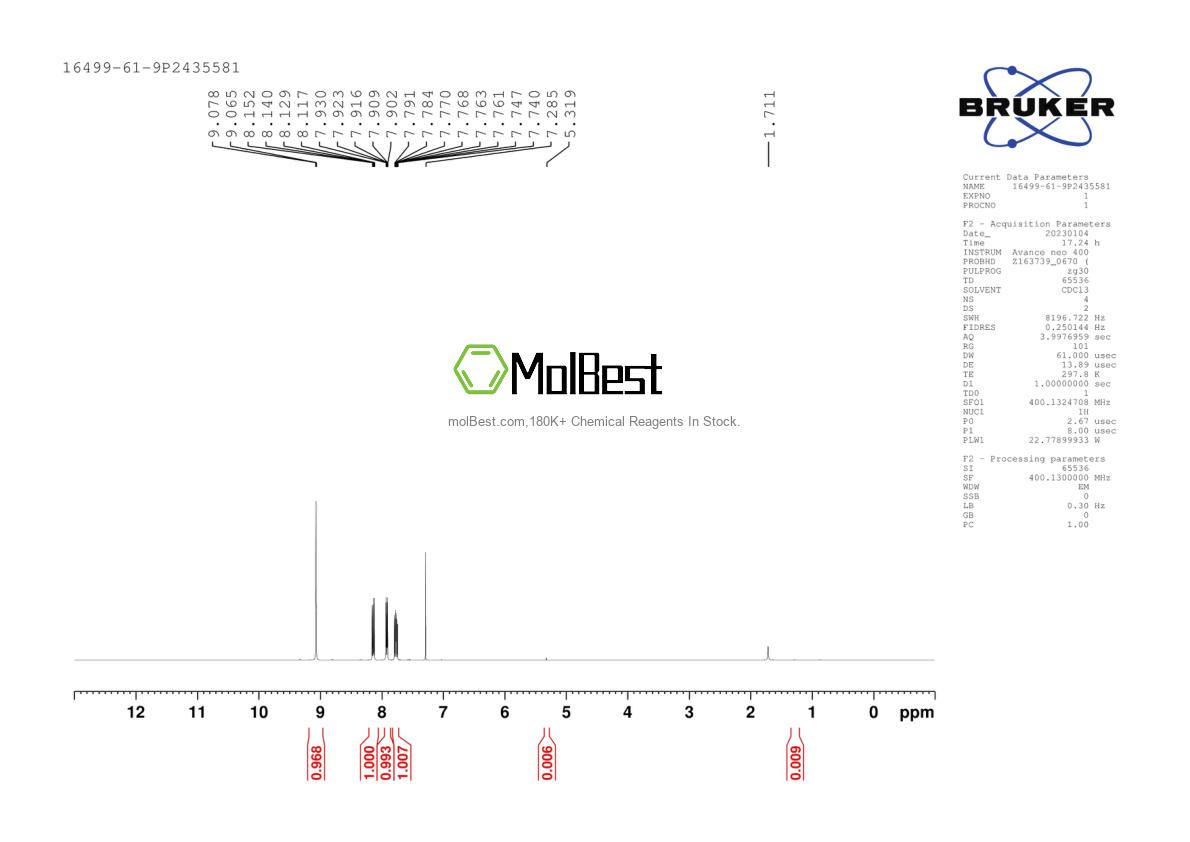 Physical sample testing spectrum (NMR) of 16499-61-9