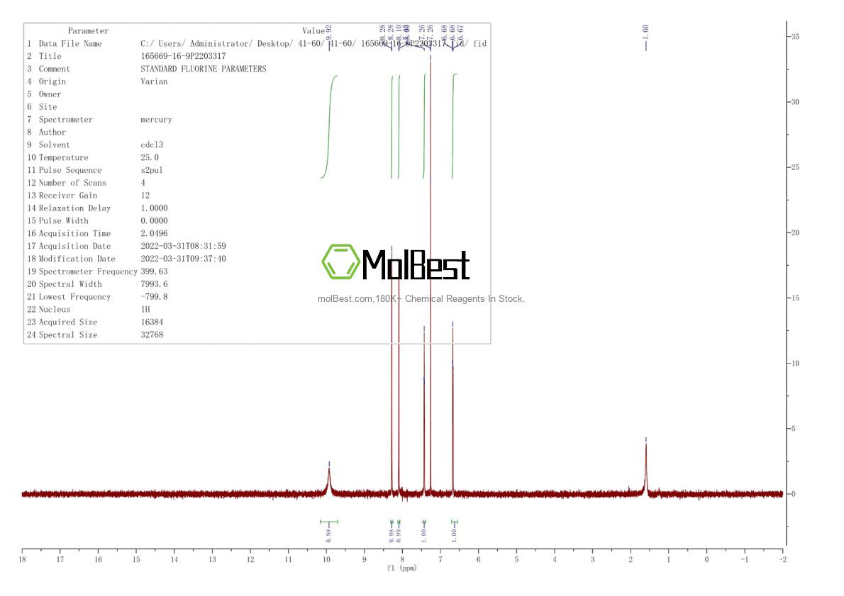 165669-16-9 fiziksel numune test spektrumu (NMR)