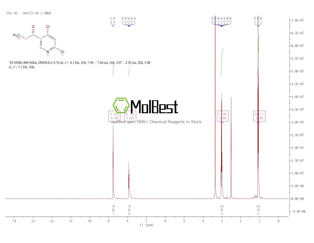 Physical sample testing spectrum (NMR) of 166525-49-1